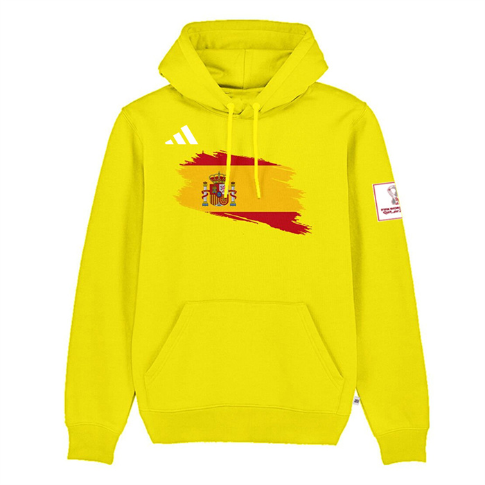Men's Spain FIFA World Cup Soccer Hoodie Yellow